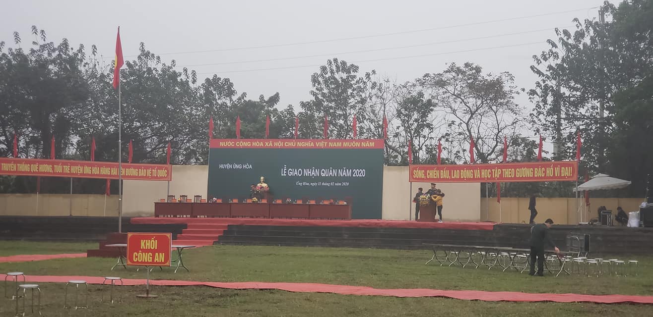 Lễ giao nhận quân huyện Ứng Hòa 2020