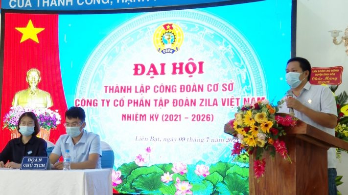 CEO Trần Nhật Minh chúc mừng thành lập CĐCS Zila Việt Nam